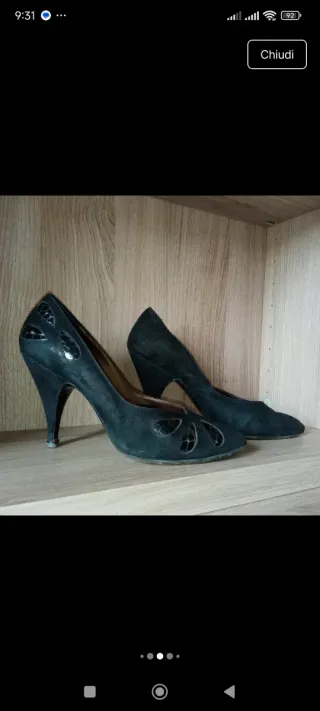 Décolleté Valentino nere n.35 vero cuoio