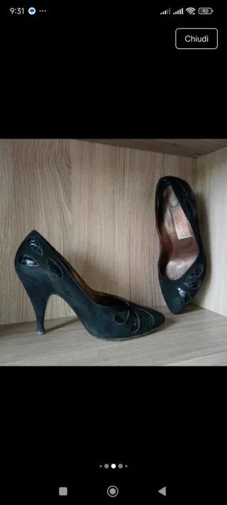 Décolleté Valentino nere n.35 vero cuoio