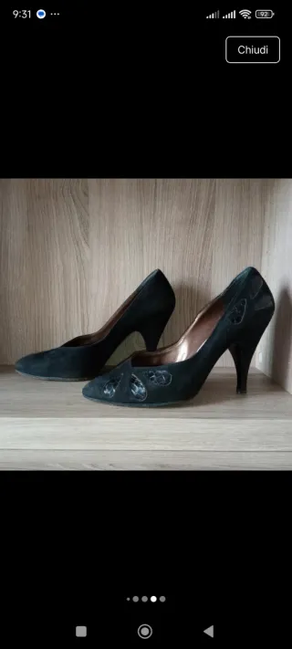 Décolleté Valentino nere n.35 vero cuoio