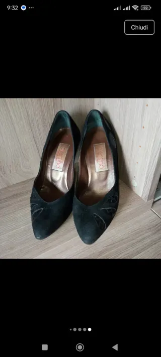 Décolleté Valentino nere n.35 vero cuoio