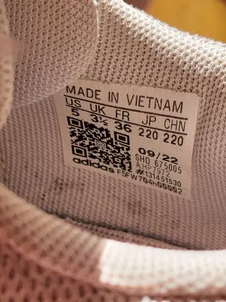 Sneakers Adidas Donna Tg.36 pelle Oro/Bianco