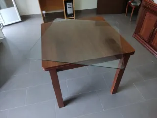 Mesa de salón 90x90 extensible a 180