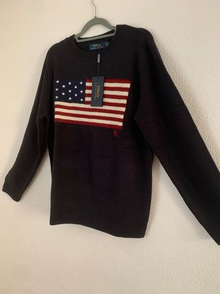 Jersey Polo Ralph Lauren con bandera USA – Azul ma