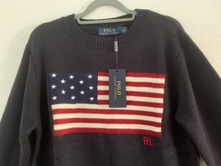 Jersey Polo Ralph Lauren con bandera USA – Azul ma