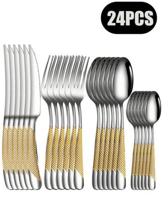 24 Piezas Juego Cubiertos SIN ABRIR