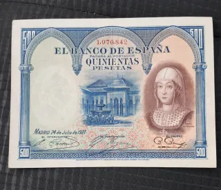 Billete 500 pesetas 1927