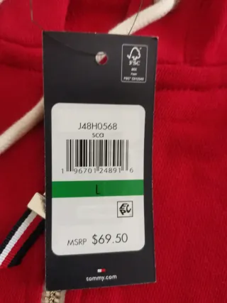 Sudadera Tommy Hilfiger Roja Talla L