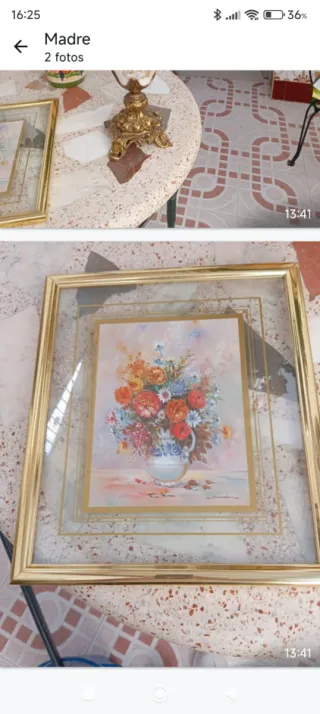 Cuadro Provenza con marco de madera