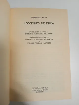 Lecciones de ética