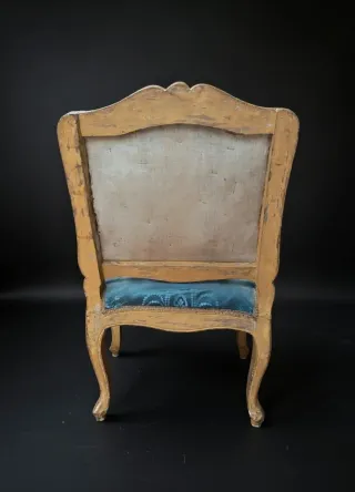 Sillón Antiguo Estilo Luis XV Dorado