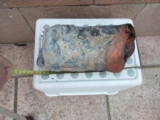 Desagüe o canalón antiguo