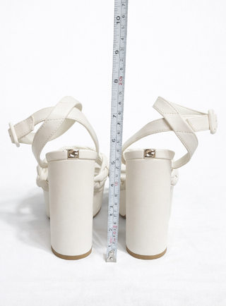 Sandalias Guess Blancas Plataforma Tiras Trenzadas