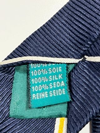 Cravatta uomo righe blu e gialle