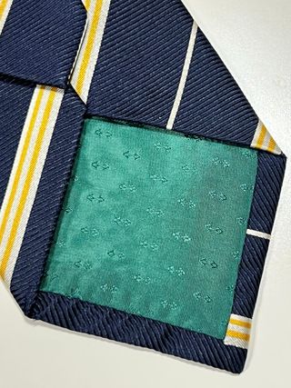 Cravatta uomo righe blu e gialle