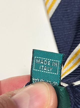 Cravatta uomo righe blu e gialle