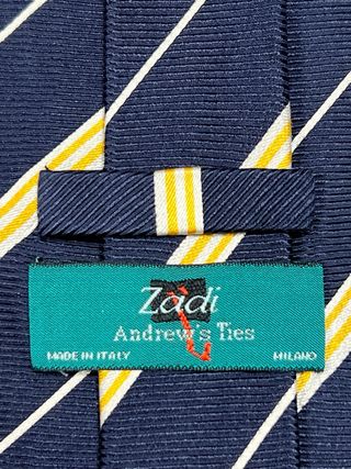 Cravatta uomo righe blu e gialle