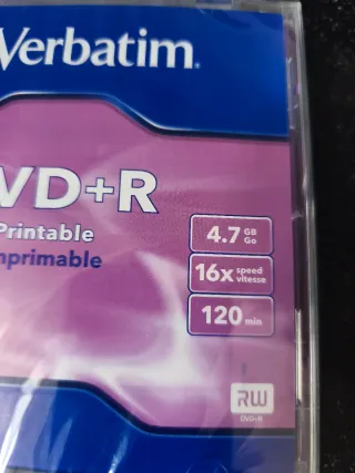 2 Verbatim DVD+R 4.7GB 120min 16x
