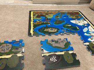 Tapete infantil puzzle mapa pirata