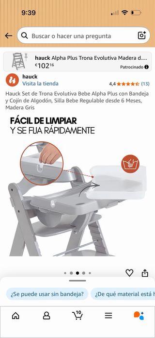 Complementos trona Hauck