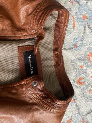 Cazadora Piel Mujer Massimo Dutti Marrón