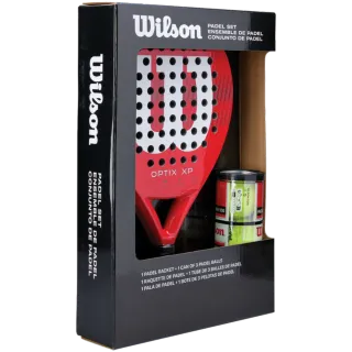 Kit Padel Wilson Optix XP + Pelotas