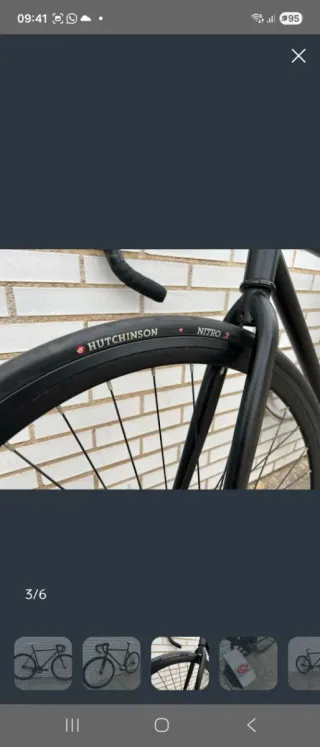 Bicicleta Fixie Negra con frenos y sillín nuevos