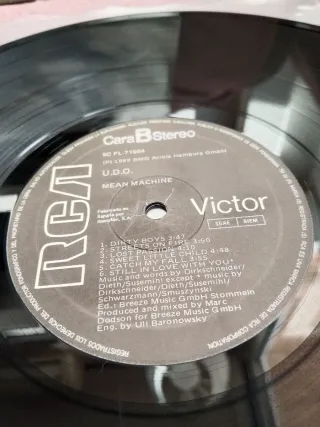 U D.O. mean machine 1989 LP vinilo ed ESP.