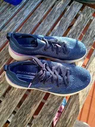 Zapatillas Skechers Azul y Rosa