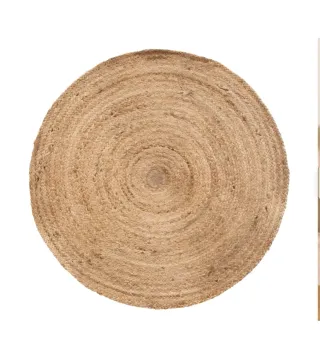 Alfombra redonda de rafia natural
