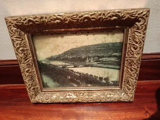 Marco dorado acristalado vintage