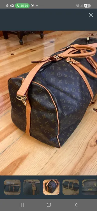 Bolsa de equipaje estilo LV Marrón