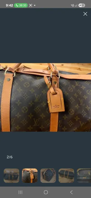 Bolsa de equipaje estilo LV Marrón