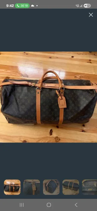 Bolsa de equipaje estilo LV Marrón