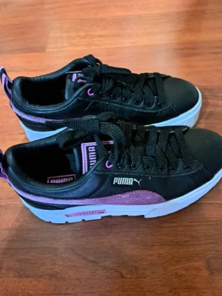 Zapatillas Puma 36 Negras y Rosas