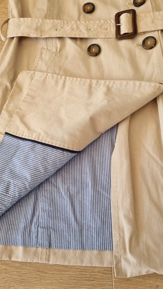 Trench Zara Beige Foderato Bambina 13/14 Anni