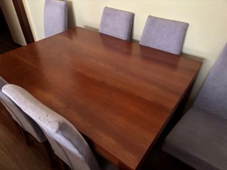 Mesa extensible 120x90 y 6 sillas