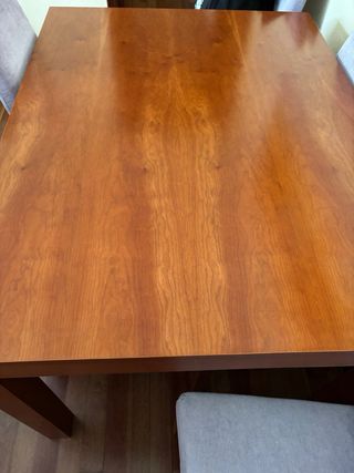 Mesa extensible 120x90 y 6 sillas