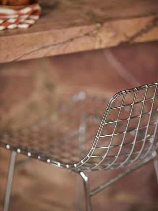 Taburete alto HKLIVING Wire Metal