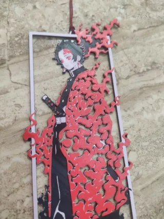 Marcapáginas anime fuego