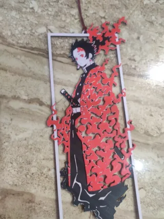 Marcapáginas anime fuego