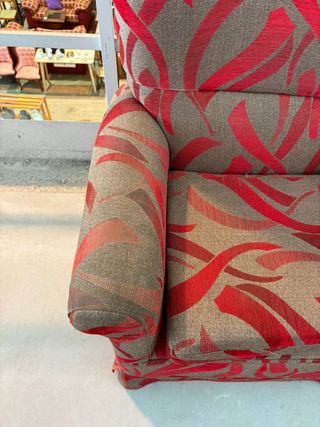 SILLÓN ROJO Y GRIS