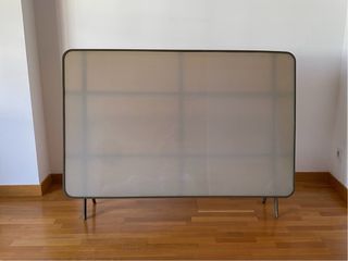 Mesa de comedor cristal y metal