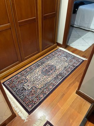 3 Tappeti da Corridoio con Design Floreale Blu