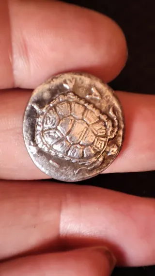 Réplica Moneda Antigua Griega Romans Tortuga