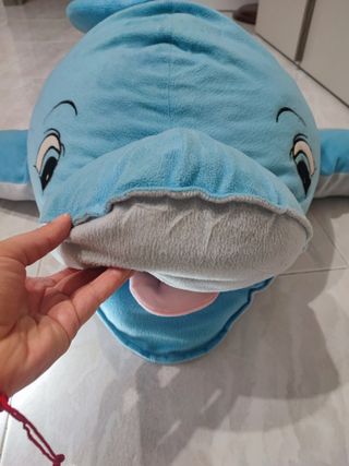 Peluche gigante delfino azzurro