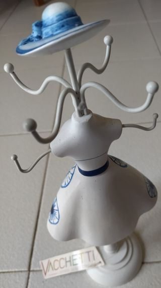 Portagioie donna cappello blu e bianco