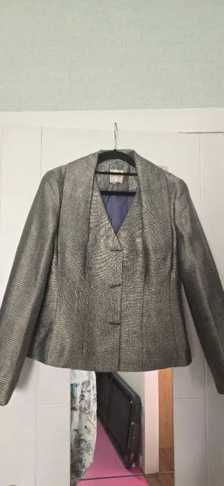 Traje JESUS DEL POZO gris/dorado Talla 40