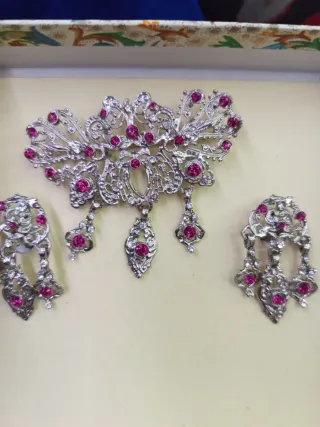 Aderezo Huertana Plata Cristal Rosa