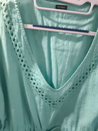 Vestido playero turquesa talla única