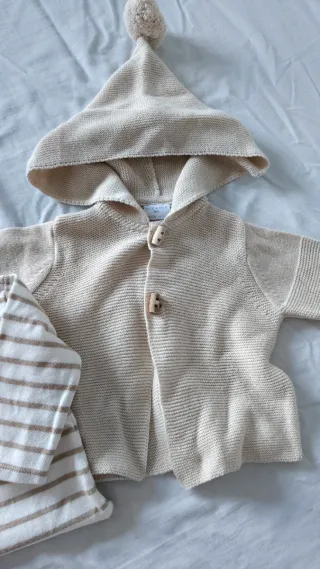 Conjunto infantil chaqueta y camiseta 3-9m